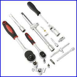 108Pcs Car Repair Tool Set Wrench Socket Ratchet Spanner Extension Rod Kit +Case