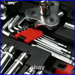121PCS 1/4 Ratchet Wrench Combination Socket Tool Set Kit Auto Car Repair Tool