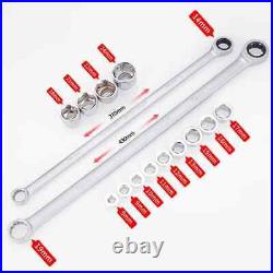 15Pcs Ratchet Wrench Chrome Vanadium Steel Torque Wrench Socket Set Repair Tool