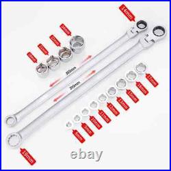 15Pcs Ratchet Wrench Chrome Vanadium Steel Torque Wrench Socket Set Repair Tool