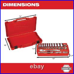 1/4 In. And 3/8 In. Drive SAE Ratchet and Socket Mechanics Tool Set (54-Piece)