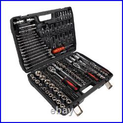 216Pcs Mechanic Tool Set 1/4 3/81/2 Socket Ratchet Wrench Universal Joint Kit