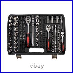 216Pcs Mechanic Tool Set 1/4 3/81/2 Socket Ratchet Wrench Universal Joint Kit