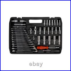 216Pcs Mechanic Tool Set 1/4 3/81/2 Socket Ratchet Wrench Universal Joint Kit