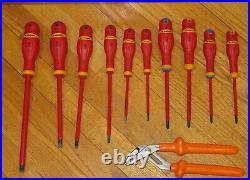(35) Facom 1000V VSE Insulated Tool Set Screwdrivers, Pliers, Wrenches & More