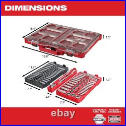 3/8 In. And 1/4 In. Drive Sae/Metric Ratchet and Socket Mechanics Tool Set with