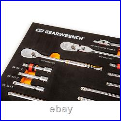 3/8 In. Drive 90-Tooth Ratchets and Drive Tool Set in EVA Foam Tray (17-Piece)