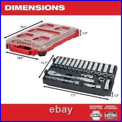 3/8 In Drive Metric Ratchet and Socket Mechanics Tool Set PACKOUT Case (32Piece)
