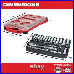 3/8 In. Drive Metric Ratchet and Socket Mechanics Tool Set with PACKOUT Case 32