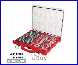 3/8 in. And 1/4 in. Drive SAE/Metric Ratchet and Socket Mechanics Tool Set with