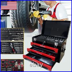 439 Piece Mechanics Tool Set Socket Ratchet Kit with 3 Drawer Case Box ARTMAN