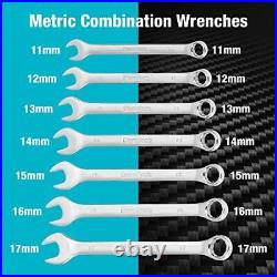 497-Piece Mechanics Tool Set, Include SAE/Metric Sockets, 90-Tooth Ratchet