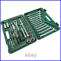 61-Piece Mechanics Tool Set 1/2 & 1/4 Socket Tool Set for Auto Repair Machine