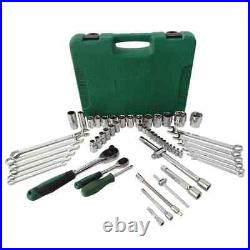 61-Piece Mechanics Tool Set 1/2 & 1/4 Socket Tool Set for Auto Repair Machine