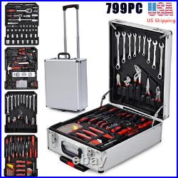 799 PCS Tool Set Mechanics Tool Kit Wrenches Socket /Trolley Case Organize
