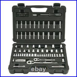 85 Piece Socket And Ratchet Mechanics Tool Set SAE And Metric Size With Case New