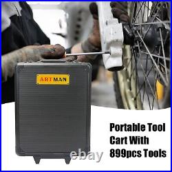 899Pcs Tool Set Mechanical Tools With Trolley Storage Case w Wheels for Craftsman