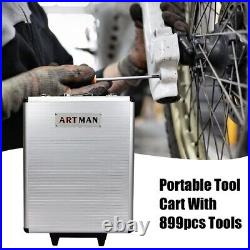 ARTMAN 899 Piece Mechanics Tool Set Socket Ratchet Kit with Trolley Case Box