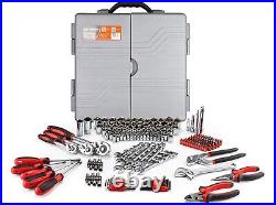 All In One Household Auto Repair Multi Tool Kit Set Storage Case 205 Piece