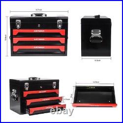 Black 439 Piece Mechanics Tool Set Socket Ratchet Kit with 3 Drawer Case Box