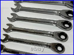 CASE IH Tools 8pc Metric 10mm-17mm Reversible Ratcheting Combination Wrench Set