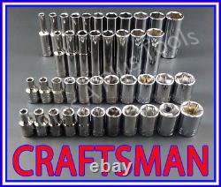 CRAFTSMAN TOOLS 110pc 1/4 3/8 1/2 SAE METRIC MM with 3pc ratchet wrench socket set