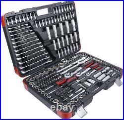 Case Wrench Ratchet 1/4 1/2 3/8 Sockets 6 Swathes 4-32mm Keys Carry Tools