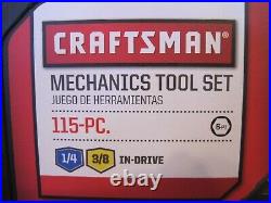 Craftsman 115 Pc. Mechanic Tool Set #913161-1/4 & 3/8 In-drive-6-pt-sae & Metric
