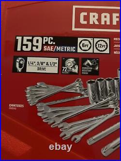 Craftsman 159 PC SAE/Metric Mechanic Socket Set 72 Tooth (1/4 3/8 1/2-in) New