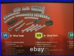 Craftsman 165 Piece Mechanics Tool Set-case-sae & Metric #913170-new
