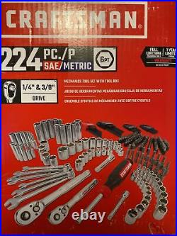Craftsman CMMT45308 Triple Drawer Mechanic Tool Set Red (224 pc)