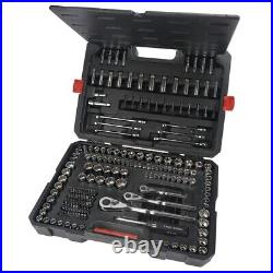Craftsman Silver Finish Standard Metric Mechanics Tool Set Portable Premium Kit