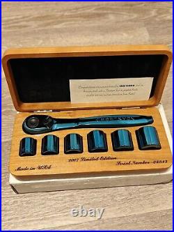 Craftsman Tools USA 3/8 Drive Limited Edition Blue Titanium Socket Ratchet Set