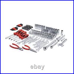 Crescent Mechanics Hand Tool Set 1/4 + 3/8 Drive 6-Point SAE/Metric (180-Pcs)