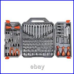 Crescent Mechanics Tool Set 1/4 and 3/8 Drive 6-Point SAE/Metric (150-Piece)