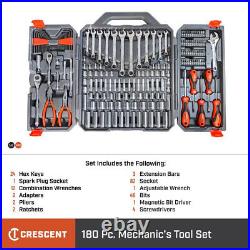 Crescent Tool CTK180 1/4 x 3/8 Drive 6 Point SAE/Metric Professional Tool Set
