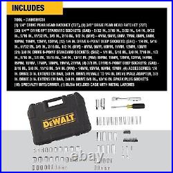 DEWALT Mechanics Tool Set Includes Ratchets Drill Bits Screwdriver 84 Piece