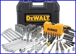 DEWALT Mechanics Tools Kit and Socket Set, 142-Piece, 1/4 & 3/8 Drive, MM/SAE