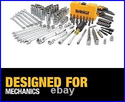 DEWALT Mechanics Tools Kit and Socket Set, 142-Piece, 1/4 & 3/8 Drive, MM/SAE