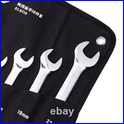 Deli 12Pcs Ratchet Combination Mirror Wrench Set Hand Tools Gear Socket 8-24mm