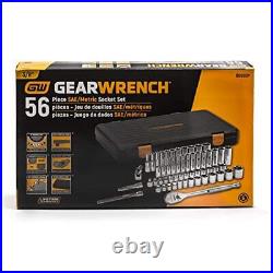 GEARWRENCH 56 Pc. 3/8 Drive 6 Pt. 120XP Mechanics Tool Set Standard & Deep S