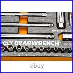 GEARWRENCH Mechanic Tool Set 3/8 In SAE Metric Ratchet Socket Extender 94 Piece