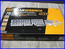 Gearwrench 76 Pc. 1/4 & 3/8 Drive 12 Pt. Standard & Deep Mechanics Tool NEW80948