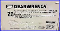Gearwrench Ratchet & Drive Tool Set 1/4'' 90T With Eva Foam Tray 18Pc