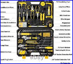 Home Tool Kit, 220 Pcs Basic Household Auto Repair Tool Set with Toolbox Storage