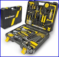 Home Tool Kit, 220 Pcs Basic Household Auto Repair Tool Set with Toolbox Storage