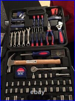 Home Tool Set Mechanical Repairing Kits Screwdrivers Hammer Ratchet Wrench Case