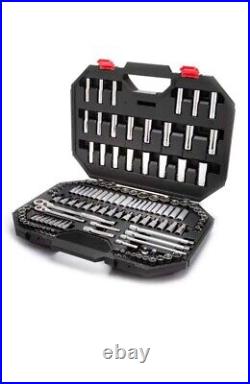 Husky Mechanics Hand Tool Set 144-Position 1/4+3/8 Drive Metric/SAE (125-Pcs)