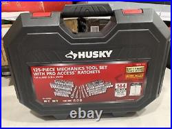 Husky Mechanics Hand Tool Set 144-Position 1/4+3/8 Drive Metric/SAE (125-Pcs)