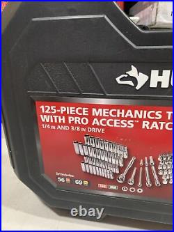 Husky Mechanics Hand Tool Set 144-Position 1/4+3/8 Drive Metric/SAE (125-Pcs)